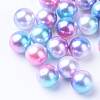 Rainbow Acrylic Imitation Pearl Beads OACR-R065-10mm-A02-1