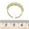 Brass Micro Pave Cubic Zirconia Cuff Rings for Women RJEW-D322-08G-5