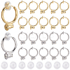 20Pcs 2 Colors Brass Clip-on Hoop Earring Converters Findings KK-SP0002-53-1