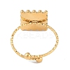 Ion Plating(IP) 304 Stainless Steel Enamel Square Cuff Finger Rings RJEW-L107-064G-02-3
