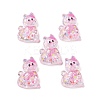 Transparent Resin Bowknot Kitten Decoden Cabochons RESI-M045-07A-1