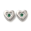 Real Platinum Plated Brass Beads KK-H455-09P-03-1