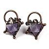 Natural Amethyst Merkaba Star Pendants G-C144-02R-01-1