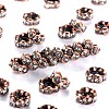 Brass Rhinestone Spacer Beads X-RB-A014-L6mm-01R-NF-1