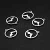 Non-Tarnish 304 Stainless Steel Charms A-STAS-N090-LA003-3