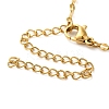 304 Stainless Steel Pave Natural Stone Pendant Necklaces for Women NJEW-U009-03G-05-3