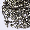 Electroplate Glass Cylinder Beads SEED-Q036-01A-B03-3