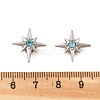 Rhinestone Star Clip-on Earrings EJEW-B116-01P-04-5