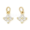 Rack Plating Brass Micro Pave Cubic Zirconia Pendants KK-H509-13G-1