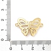 Rack Plating Brass Pave Cubic Zirconia Butterfly Connector Charms KK-Z064-36G-01-3