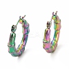 Ion Plating(IP) 304 Stainless Steel Chunky Hoop Earrings for Women EJEW-F283-06MC-1
