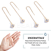 Unicraftale 16 Pairs Brass Chains Stud Earring Findings KK-UN0001-45-5