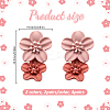 4 Pairs 2 Colors Zinc Alloy Resin Dangle Stud Earrings EJEW-GO0002-04-2