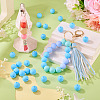 50Pcs Food Grade Eco-Friendly Silicone Beads SIL-TA0002-89I-5