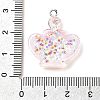 Transparent Resin Pendants RESI-H036-01F-3