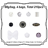 80G 2 Styles DIY Acrylic Beads & Pendants Mobile Phone Wrist Strap Making Finding Kit MACR-GO0001-07-2