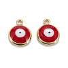 Brass Enamel Charms KK-C223-16G-04-1
