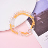 Round Natural Fresh Water Pearl & Quartz Crystal Beaded Wrap Bracelets for Women BJEW-T022-11-1