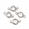 304 Stainless Steel with Glass Connector Charms STAS-G305-08P-03-3