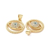 Brass Micro Pave Cubic Zirconia Pendants LS-ZIRC-P106-52G-3