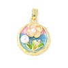 Brass Enamel Pendants KK-Z101-09G-A02-1