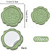 100Pcs Adhesive Wax Seal Stickers DIY-CP0010-54F-2