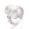 Adjustable 304 Stainless Steel Cuff Open Rings for Women RJEW-N052-24P-1