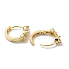 Brass Micro Pave Clear Cubic Zirconia Hoop Earrings for Women EJEW-E295-20KCG-2