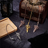 4Pcs 4 Colors Brass Cable Chain Coil Dowsing Pendulums HJEW-CP0001-02-5
