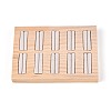 10-Slot Rectangle Bamboo Ring Display Tray Stands RDIS-WH0002-28B-1
