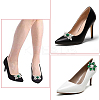 4Pcs 2 Styles Flower Brass Rhinestone Shoe Decorations AJEW-WR0002-42A-7