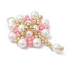 Glass Seed Beaded Flower Pendants PALLOY-MZ00827-05-3