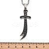 201 Stainless Steel Pendant Necklaces LS-NJEW-C066-09P-3