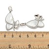 Brass Micro Pave Clear Cubic Zirconia Pendants KK-L211-019P-01-3