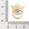 Evil Eye Rack Plating Brass Micro Pave Cubic Zirconia Pendants KK-Z071-69G-02-2