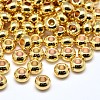 Brass Flat Round Spacer Beads KK-M085-18G-NR-1