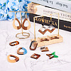 16Pcs 8 Style Opaque Resin & Walnut Wood Pendants RESI-CW0001-15-7