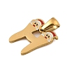 Christmas Theme 304 Stainless Steel Pendants STAS-R007-01H-G-2