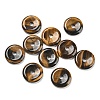 Natural Tiger Eye China Safety Buckle Pendants LS-G-B052-11-1