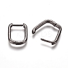 Brass Huggie Hoop Earrings LS-EJEW-L234-61-B-1