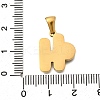 304 Stainless Steel Pendants STAS-K297-01G-H-3