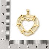 Brass Micro Pave Cubic Zirconia Pendants KK-U047-22G-3