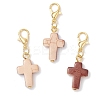 Spray Painted Synthetic Turquoise Pendant Decorations HJEW-JM03932-02-S-1