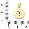 Brass Micro Pave Cubic Zirconia Pendents KK-M303-02G-08-3