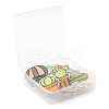 12Pcs 12 Style Acrylic Badges Brooch Pins JEWB-LS0001-05-5