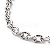 304 Stainless Steel Cable Chain Bracelet for Men Women BJEW-E031-01P-06-2