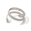 Non-Tarnish 304 Stainless Steel Cuff Rings for Women RJEW-G291-02P-2