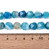 Dyed Natural Banded Agate Beads Strands G-G203-08B-5