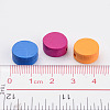 Mixed Color Flat Round Natural Wood Beads X-TB236Y-4