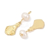 Natural Cultured Freshwater Pearl & Brass Pendants KK-U062-04G-2